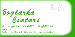boglarka csatari business card